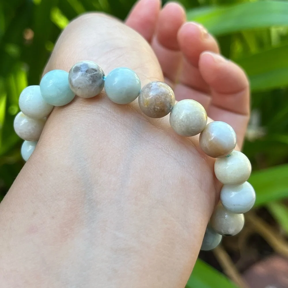 10mm stretchable Carribean calcite bracelet‎ 0155